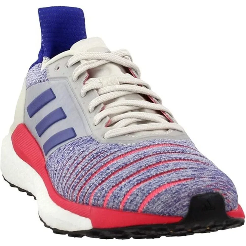 Adidas Womens Solar Glide Running Shoes Raw‎ White/Active Blue/Shock Red Size 11